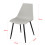 SoBuy 2 Sedie in Ferro e Plastica Nere 4