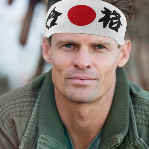 Breathable Cotton Japanese Headband Wrap for Samurai Chef Workout 2