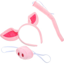 1 Set Schwein Kostüm Stirnband Maske Für Kinder (Pink)