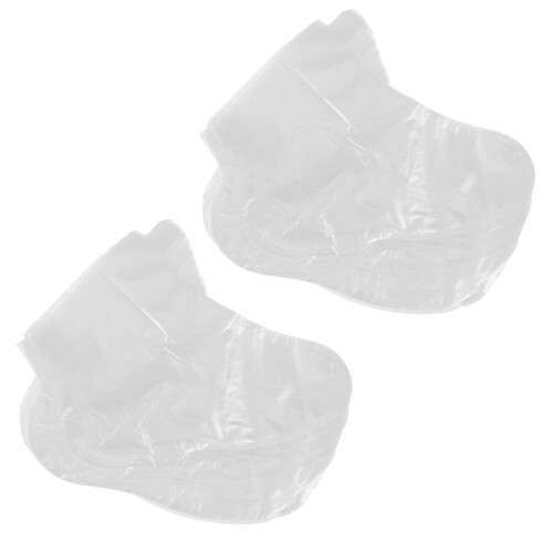 100Pcs Clear Plastic Foot Covers For Wax Bath Moisturizing