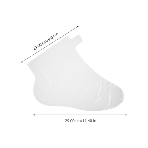 100Pcs Clear Plastic Foot Covers For Wax Bath Moisturizing 1