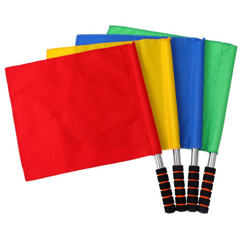 4Pcs Referee Flags Signal Hand Waving Flags For Competition
