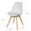 SoBuy Sedia da Pranzo Bianca 2 Pezzi Fst58-W 3