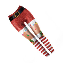 1pc Christmas Printed Leggings Fashion Skinny Pants Pants