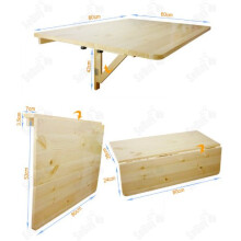 SoBuy Składany stolik ścienny 80x60x42cm FWT02-N