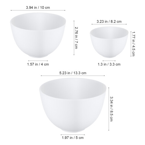 3 Pezzi Ciotole In Silicone Per Maschera 1