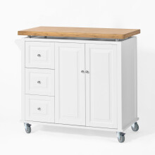 SoBuy Kredens z bambusowym blatem 102x50x96cm