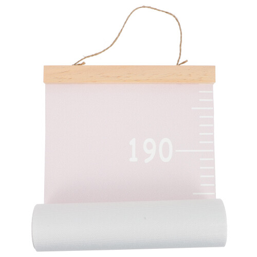 Hanging Pink Growth Wall Chart Wooden Fabric Height Ruler