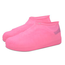 Thicken Waterproof Shoe Cover Silicone Rain Shoes-pink L1