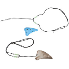 2Pcs Ocarina Necklaces 6-Hole Professional Practice Musical Instrument