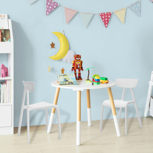 SoBuy Set 2 Sedie Bambini in Plastica Bianche 1