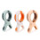 3 Pcs Plastic Thickened Clothespin Clips Clothes-Mix  color 1