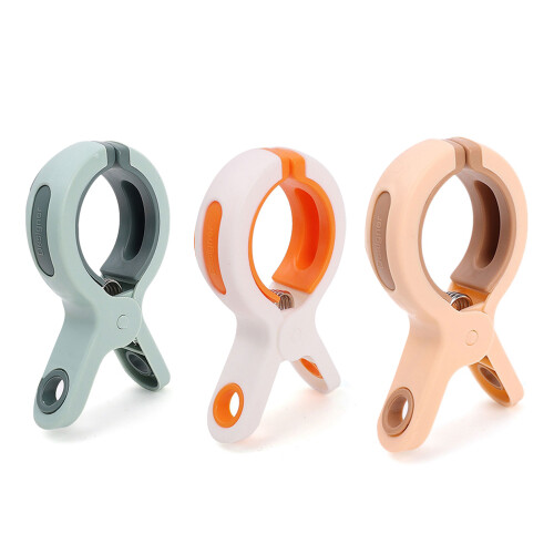 3 Pcs Plastic Thickened Clothespin Clips Clothes-Mix  color