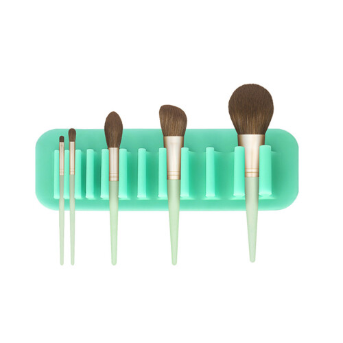Silicone Wall-Mounted Brush Storage Rack Non-punching-Green
