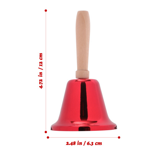 2Pcs Metal Rattle Hand Call Bell With Handle 2