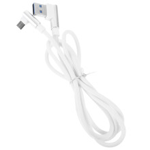 1M Rechtwinkliges USB Micro Kabel Geflochten 2,4 A 90 Grad Für