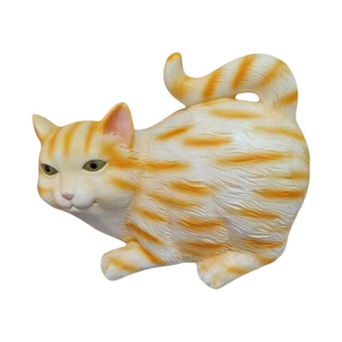 Étui distributeur de mouchoirs élégant, décoration-chat orange