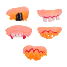 5Pcs Funny Artificial Teeth Prop Toy For Halloween Easter Party