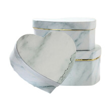 Coffret cadeau en forme de cœur, 3 pièces, emballage de-Blanc