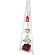 SoBuy White 5-Tier Triangle Corner Shelf, FRG20-W