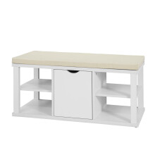 SoBuy FSR52-W Storage Bench & Shoe Cabinet