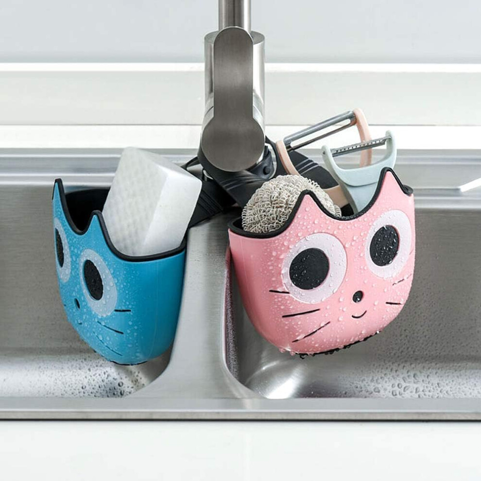 Faucet Mountable Sink Organizer, Tpr Rubber Sponge Drain Rack With Double Decker Adjustable Hanging Basket, Space Saving Eco-Friendly Material For Fas 9061222249760