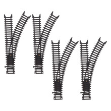 2 Pairs Black Plastic Train Track Accessories For Kids Railroad Toy