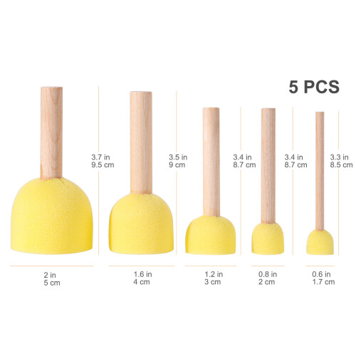 5Stk Runder -Malpinsel Set Für Kinder Basteln Diy 1
