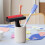 Handheld Red ABS Printmaking Roller Tool Durable Craft Applicator 5