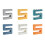 Wall Mounted Umbrella Stand Rack 5-Shape Umbrellas-Orange 2