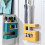 Wall Mounted Umbrella Stand Rack 5-Shape Umbrellas-Orange 7