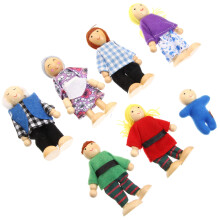 7Teiliges Spielpuppen-Set Familie Puppenhaus Rollenspiel Figuren