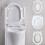 Universal Toilet Support Plugs Stabilizers, Easy to-White 6