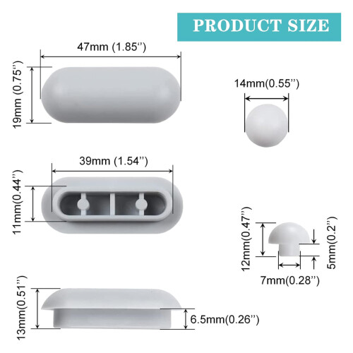 Universal Toilet Support Plugs Stabilizers, Easy to-White 1