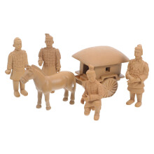 6Teile Terracotta Krieger Figuren Mini Pferdefigur Sammlerstück Büro
