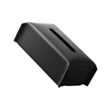 Distributeur de mouchoirs en cuir PU rechargeable, boîte à -Noir