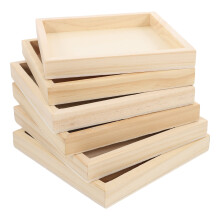 6 Piezas Madera Pintar Bloques 3D Hexaédricos