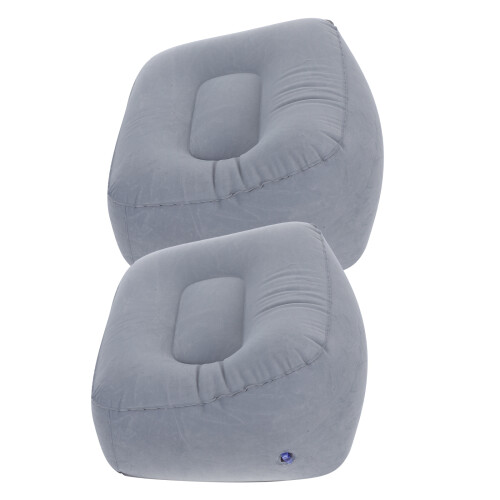 2 Unidades Almohada Hinchable Para Pies PVC Flocado
