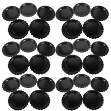 50 Unidades Desechables Negro 7 Pulgadas Para Fiestas