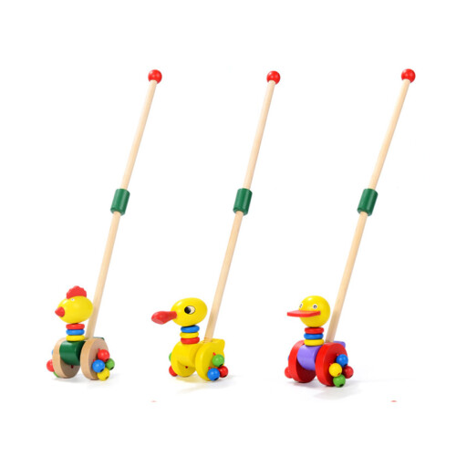2 Unidades Carrito Para Caminar Bebé Madera