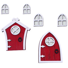 2 Juegos De Puerta Luminosa De Para Casa De Muñecas En Árbol
