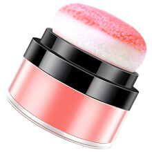 Women Cheek Blush Polvo Con Esponja Para Maquillaje Facial