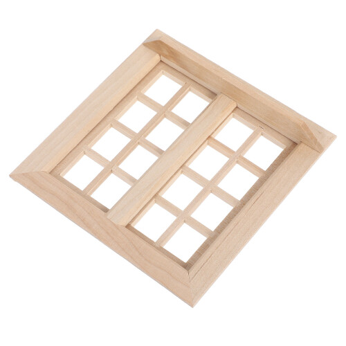 Mini Casa Decorativa De Madera Sin Pintar Con Ventana