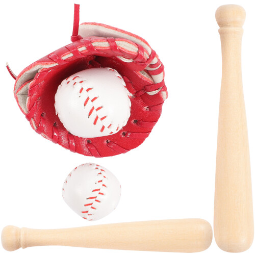 2 Ensembles Baseball Mini Batte Porte-Clés Décoratif 2