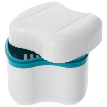Caja Para Prótesis Dental Con Canasta De Enjuague Verde