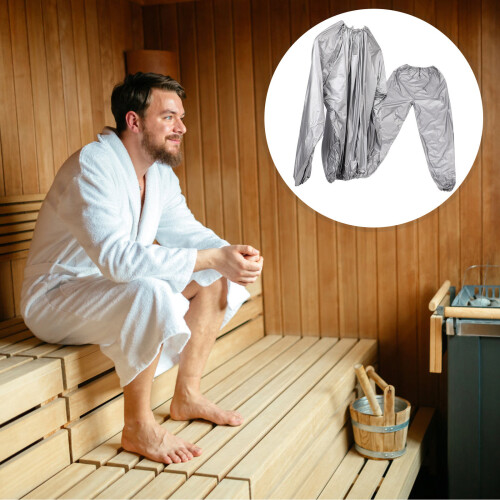 Sweat Suit Top And Pants Sauna Clothing Set 1