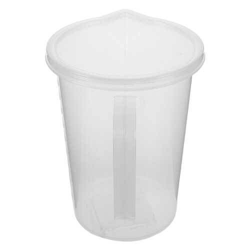 Engine Oil Cup: 1000Ml Transparent Plastic Measuring Jug With Lid