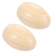 2Pcs Wooden Egg Maracas Shakers Percussion Toy For Kids