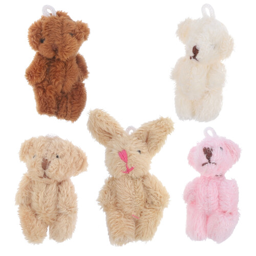 5 Pièces Mini Peluche Maison De Figurines Ours 1