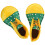Paire De Chaussures De Clown Taille Moyenne À Points Pour Costume 10